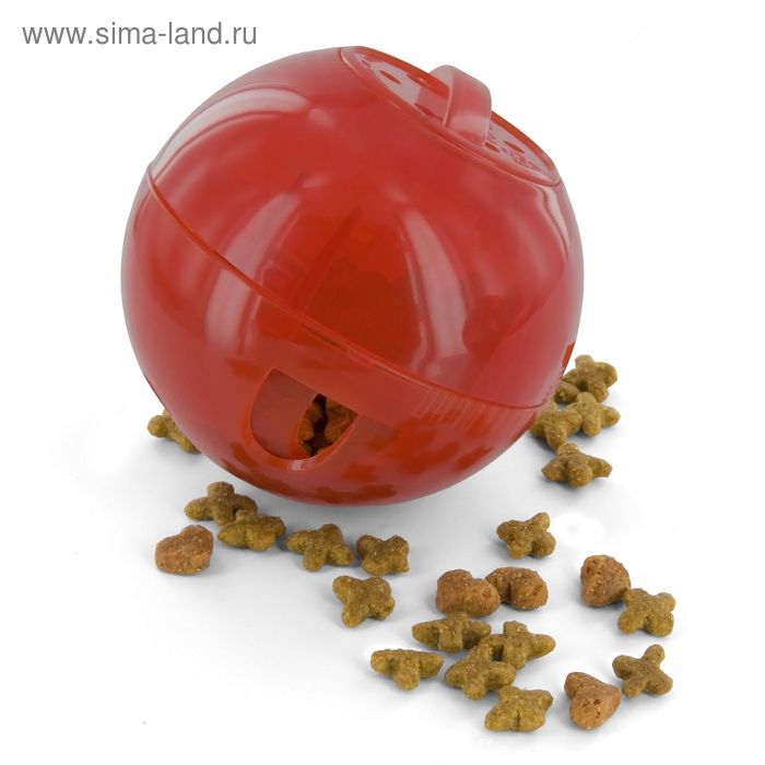 Игрушка-шар для корма, для кошек, оранжевый - Фото 1