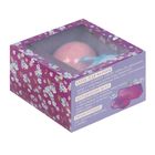 Набор в подарочной коробке "Самой нежной!": морская соль 150 г (лаванда), бурлящий шар (роза), полотенце (20х20) - Фото 3