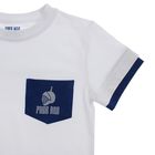 Фуфайка (футболка) для мальчика, рост 110 см (60), цвет белый/синий - Фото 3