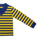 Рубашка-поло с длинными рукавами для мальчика, рост 104 см (60), цвет жёлтый/синий - Фото 3