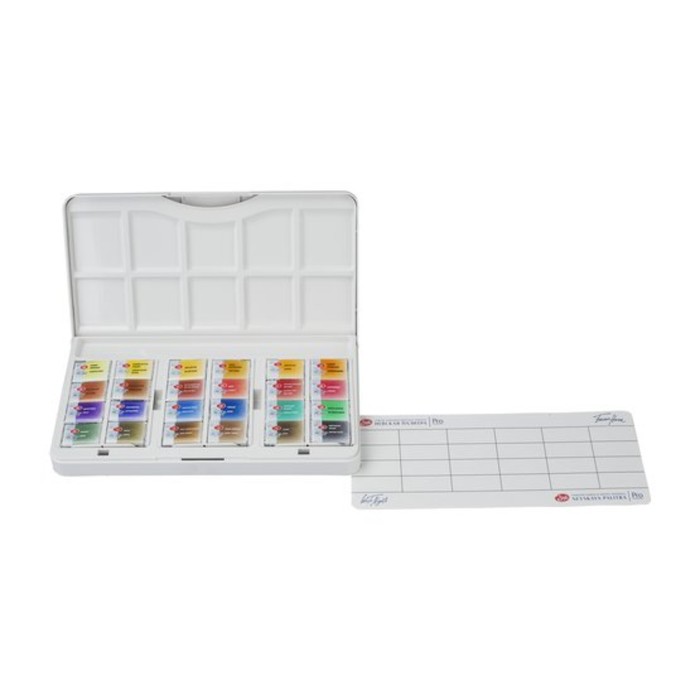 Акварель художественная в кюветах «ЗХК. Санкт-Петербург», 24 цвета × 2.5 мл, пластиковая палитра - Фото 1