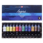 Краска акриловая в тубе, набор 12 цветов х 18 мл, ЗХК "Ладога", художественный, 2241008 - Фото 1