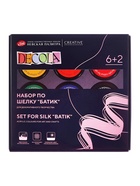 Краска по ткани (шелку), набор 6 цветов × 50 мл, ЗХК Decola «Батик» (резерв 2 штуки × 18 мл), акриловая на водной основе, (4441448) - Фото 2