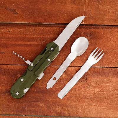 Набор туриста «Лесник» 4 в 1, в чехле, штопор, нож, ложка, вилка