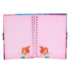 Записная книжка на замочке А6, «Моя счастливая записная книжка», 50 листов, Принцессы - Фото 5