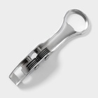 Открывашка с ножеточкой Доляна, 14 см, хромированная - Фото 7