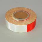 Светоотражающая лента, самоклеящаяся, красно-белая, 5 см × 45 м - Фото 2