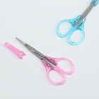 Ножницы маникюрные, с колпачком, прямые, 9.5 см, МИКС - Фото 2