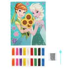 Фреска песком "Анна и Эльза", Холодное сердце + блёстки - Фото 2