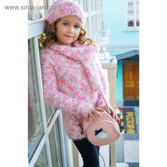 Комплект для девочки (шапка+шарф), рост 104 см, цвет розовый 86013м - Фото 1