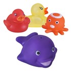 Набор игрушек для ванны «Весёлое купание», меняют цвет, 4 шт. - Фото 1