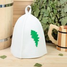 Шапка для бани "Дубовый лист" войлок, синтетика - Фото 1