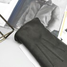 Рукавицы мужские, материал - козлина, подклад - шерстяной начёс на трикотажной основе, р-р 19, цвет чёрный - Фото 2