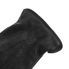 Перчатки мужские, модель №150к, материал - кожа оленя, подклад шерстяной, р-р 24, чёрные - Фото 3