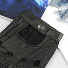Перчатки автомобилиста, материал - козлина, без подклада, р-р 25, цвет чёрный - Фото 3