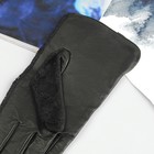 Перчатки женские, комбинированные, без подклада, комбинированные, р-р 16, цвет чёрный - Фото 2