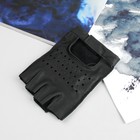 Перчатки автомобилиста, материал - кожа КРС, без подклада, р-р 23, цвет чёрный - Фото 2