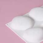 Форма для муссовых десертов и выпечки Доляна «Стоун», силикон, 30×18×3 см, 6 ячеек (9,5×7 см), цвет белый - Фото 2