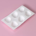 Форма для муссовых десертов и выпечки «Стоун», силикон, 30×18×3 см, 6 ячеек (8.5×6.5 см), белая - Фото 4