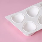 Форма для муссовых десертов и выпечки Доляна «Стоун», силикон, 30×18×3 см, 6 ячеек (9,5×7 см), цвет белый - фото 4564357