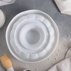 Форма силиконовая для муссовых десертов и выпечки Доляна «Кекс», 24×6,5 см, внутренний d=21 см, цвет белый - Фото 2