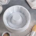 Форма силиконовая для муссовых десертов и выпечки Доляна «Кекс», 24×6,5 см, внутренний d=21 см, цвет белый - Фото 3