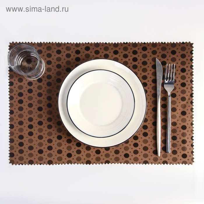 Салфетка сервировочная на стол «Капучино аромат», 42×28 см, цвет коричневый - Фото 1
