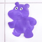 Мини-коврик для ванны Доляна «Бегемотик», 12×13 см, цвет фиолетовый - Фото 2