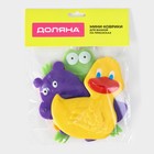 Коврики для ванной на присосках Доляна «Зоопарк», 4 шт., детские, 11×14 см - Фото 7