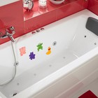 Набор мини-ковриков в ванну на присосках Доляна «Зоопарк», 4 шт, 11×14 см - фото 3797630