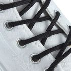Шнурки для обуви круглые, d=4мм, 60см, цвет чёрный - фото 297825037