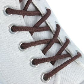 Шнурки для обуви круглые, d=4мм, 60см, цвет коричневый