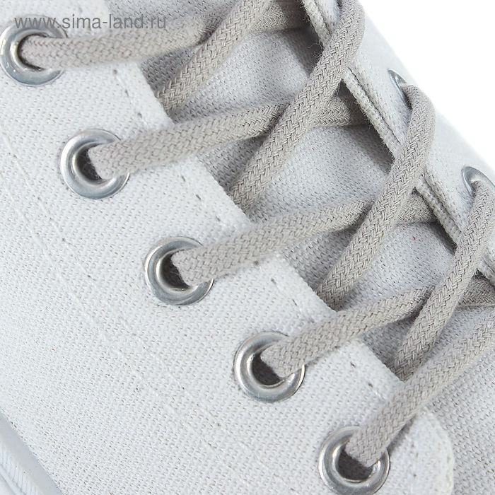 Шнурки для обуви круглые, d=3мм, 60см, цвет серый - Фото 1