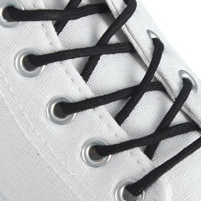 Шнурки для обуви круглые, d=3мм, 60см, цвет чёрный