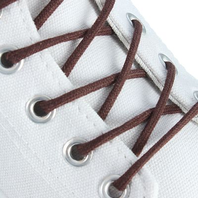Шнурки для обуви круглые, d=3мм, 60см, цвет коричневый