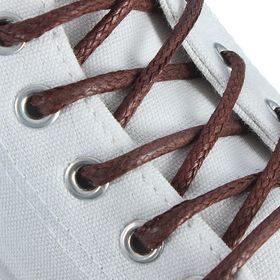 Шнурки для обуви Braus, круглые, с пропиткой, d=5 мм, 75 см, цвет коричневый