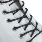 Шнурки для обуви круглые, с пропиткой, d = 2,5 мм, 75 см, цвет чёрный - фото 297825067