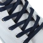 Шнурки для обуви плоские, d=5мм, 90см, цвет тёмно-синие - фото 297825097