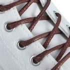 Шнурки для обуви круглые, с пропиткой, d=5мм, 120см, цвет коричневый - фото 297825133