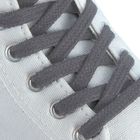 Шнурки для обуви плоские, d=9мм, 120см, цвет серый - фото 5973146