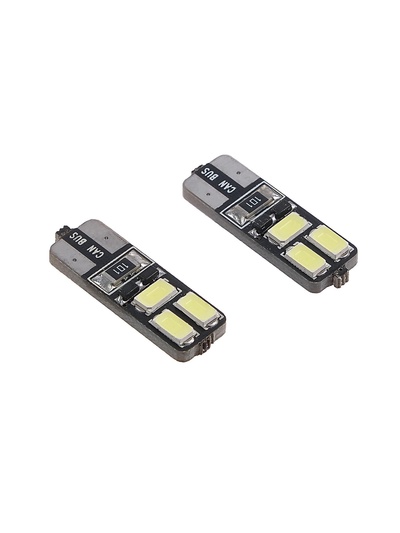 Автолампа светодиодная TORSO, T10 W5W, 12 В, 6 SMD-5630, 3 Вт, с обманкой, набор 2 шт.