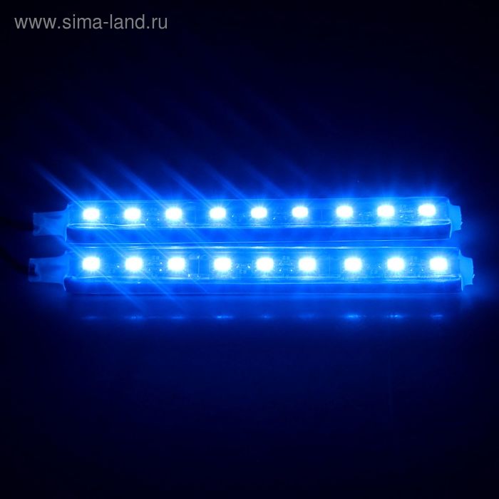 Комплект подсветки салона TORSO, 9 LED-5050, 14 см, 2 шт., свет синий - Фото 1