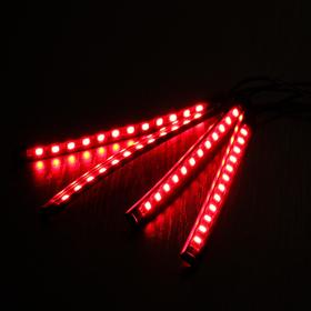 Подсветка салона 9 LED-5050, 14 см, пульт, светомузыка, мультисвет RGB, 4 шт 1444207