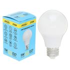 Лампа светодиодная Luazon Lighting, А60, 5 Вт, E27, 2700 К, AL радиатор, теплый белый - Фото 1