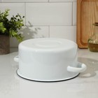 Кастрюля эмалированная, 2 л, d=19.5 см, цилиндрическая, белая - Фото 3