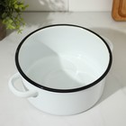 Кастрюля эмалированная, 2 л, d=19.5 см, цилиндрическая, белая - Фото 5