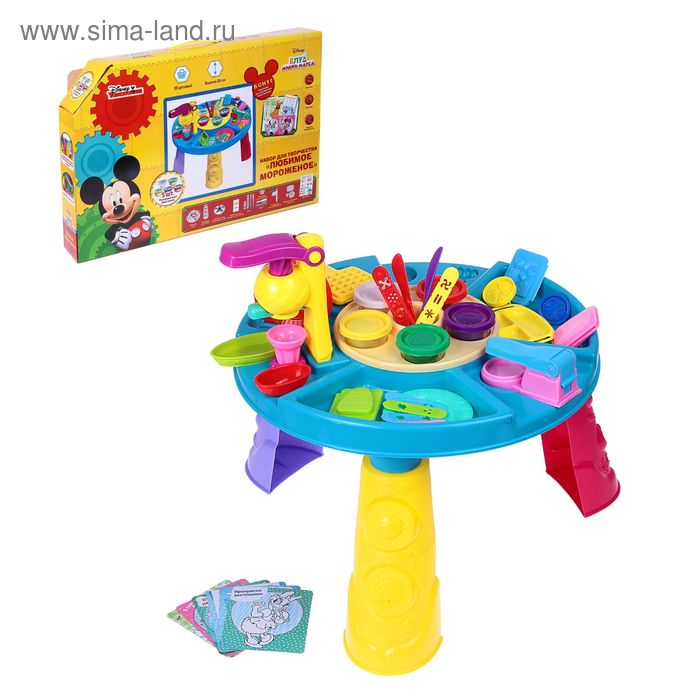 Игровой набор для лепки Микки и его друзья, 34 предмета, 5 цветов пластилина - Фото 1