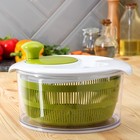 Овощерезка универсальная Доляна Fresh cook, 7 насадок, центрифуга для зелени, белая, зелёная - Фото 2