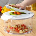 Овощерезка универсальная Доляна Fresh cook, 7 насадок, центрифуга для зелени, белая, зелёная - Фото 4