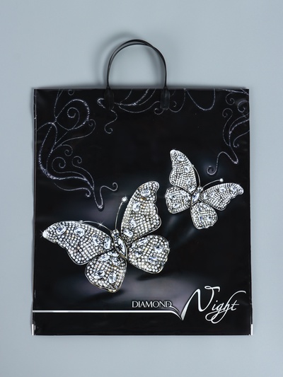 Пакет «Бриллиантовая ночь», полиэтиленовый с пластиковой ручкой, 44×40 см, 100 мкм